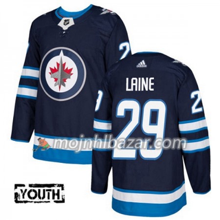 Dresovi Winnipeg Jets Patrik Laine 29 Adidas 2017-2018 Navy Plava Authentic - Dječji Dresovi Winnipeg Jets Patrik Laine 29 Adidas 2017-2018 Navy Plava Authentic - Dječji